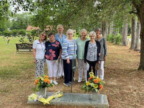 Grave Marking of Member, Anne Ingle, on June 12 in Bolivar, TN. Regent Karen Kivette, Vice Regent Melissa Tanner, Recording Secretary Andrea Riddle and Past Regent Linda Lopez attended. Members of the Hatchie Chapter, Anne’s original chapter, were also present and participated in the ceremony.