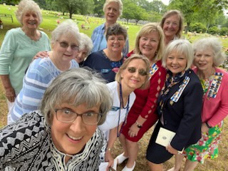 Grave Marking of Member, Anne Ingle, on June 12 in Bolivar, TN. Regent Karen Kivette, Vice Regent Melissa Tanner, Recording Secretary Andrea Riddle and Past Regent Linda Lopez attended. Members of the Hatchie Chapter, Anne’s original chapter, were also present and participated in the ceremony.