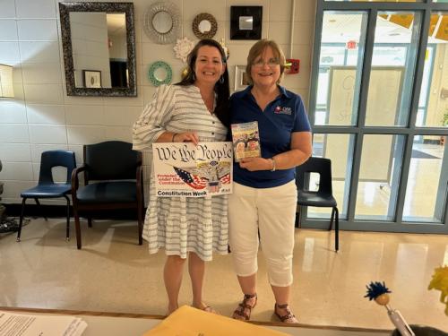 Dropping off Constitution packets at schools. We have a few more to go to reach our final total of 45 elementary schools as of 24 AUG 2023.