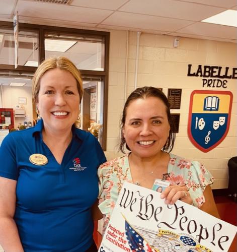 Dropping off Constitution packets at schools. We have a few more to go to reach our final total of 45 elementary schools as of 24 AUG 2023.